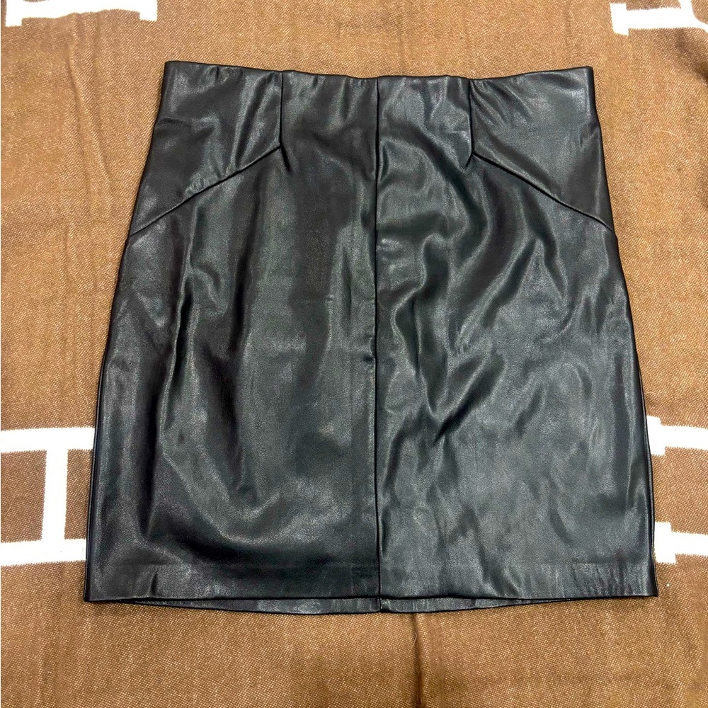 Dynamite Black Leather Skirt